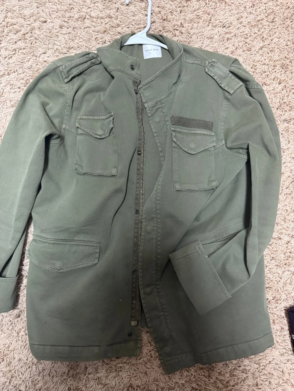 Anine Bing Olive Utility Jacket Med - Picture 1 of 3